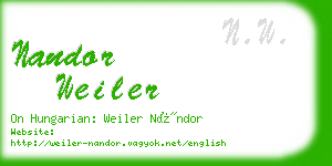 nandor weiler business card